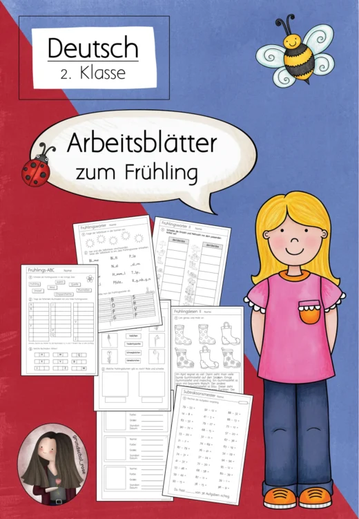 Arbeitsblätter Frühling Klasse 2 bis 3 Deutsch