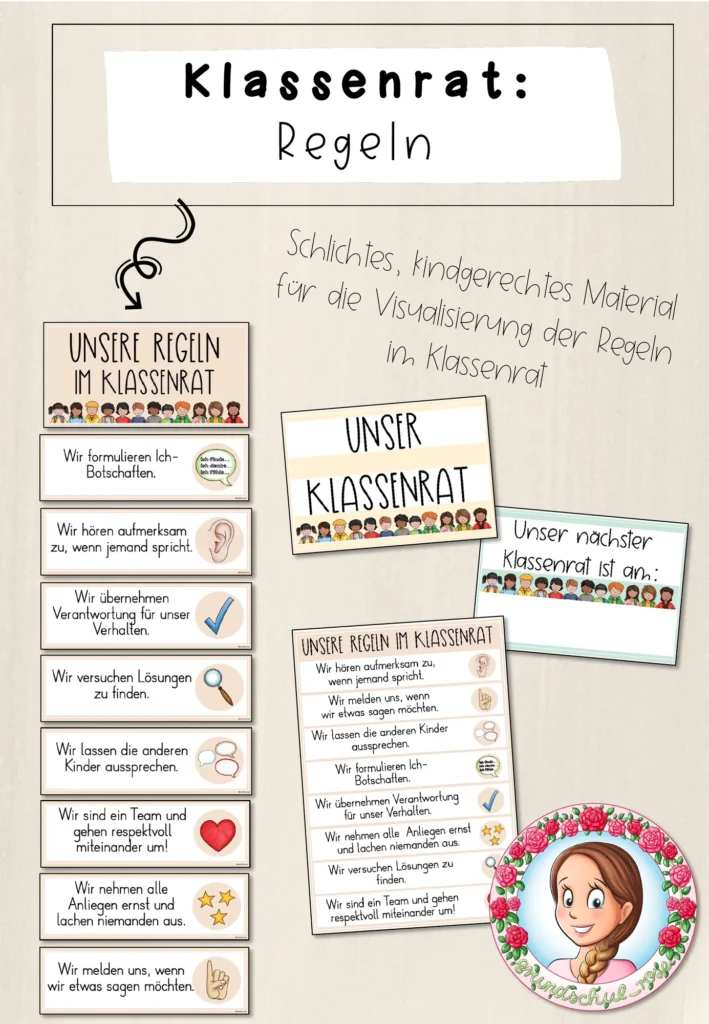 Unterrichtsmaterial Klassenrat Regeln Klasse 1-6 - Cover für Klasse 1-6