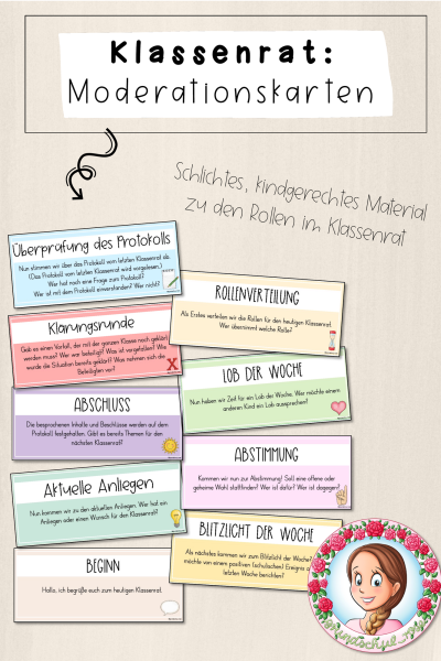 Klassenrat: Moderationskarten (1.-6. Klasse) (1331502)