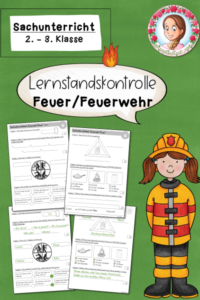 Lernzielkontrolle Feuer und Feuerwehr (2.-3. Klasse) (1339068)