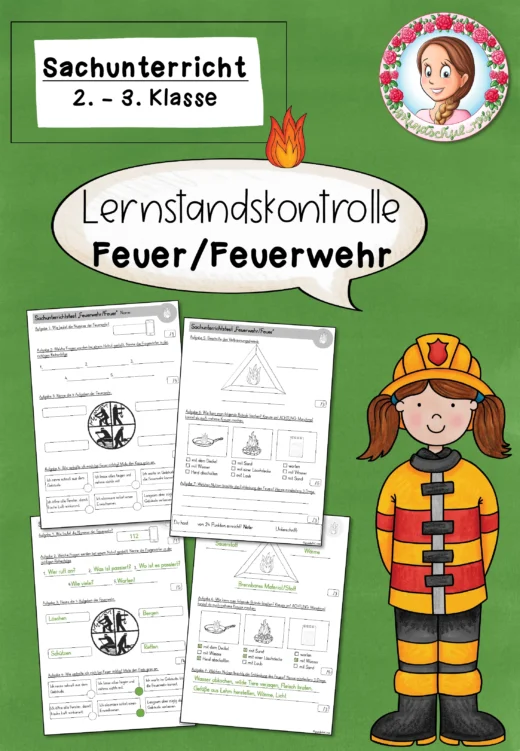 Lernzielkontrolle Feuer und Feuerwehr (2.-3. Klasse)