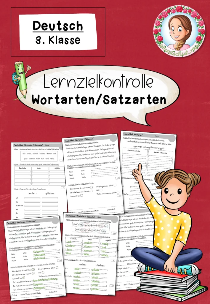 Unterrichtsmaterial Wortarten Deutsch Klasse 2-3 - Cover für Klasse 2-3