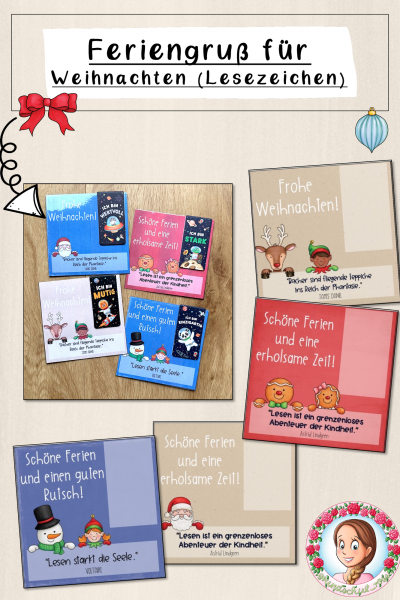 Weihnachtsgruß Lesezeichen / Feriengruß (1364994)