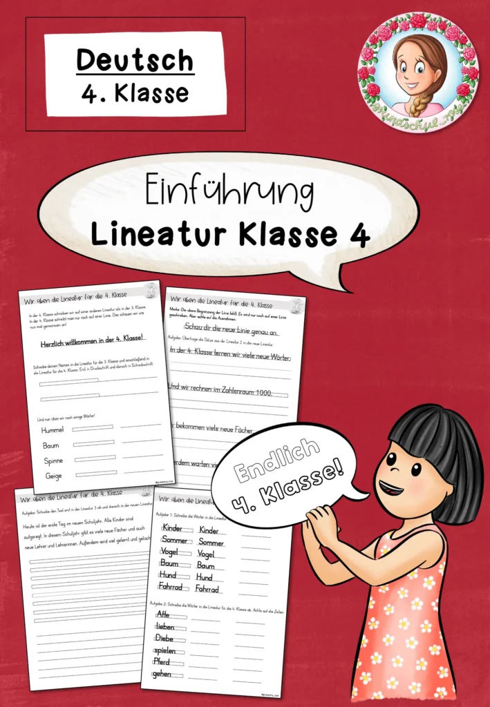 Lineatur Deutsch Klasse 4 Einführung Schreiblinien
