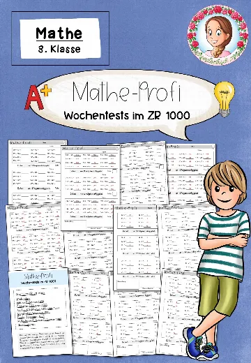 Cover: Kopfrechnen ZR 1000 | Mathe-Wochentests Klasse 3 – digitales Unterrichtsmaterial für die Grundschule
