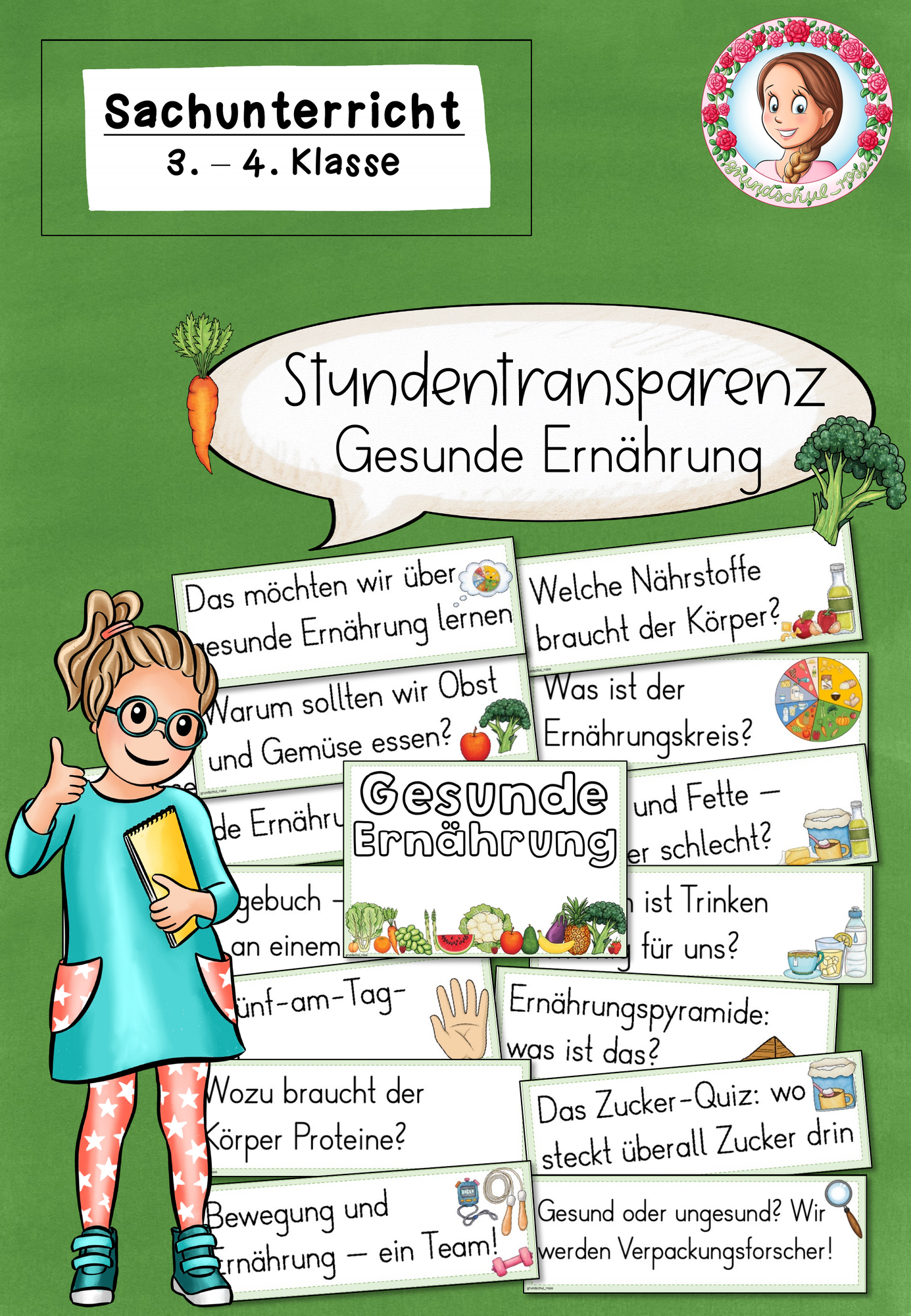 Reihen- und Stundentransparenz zur Gesunden Ernährung / Gesunde Ernährung (1.-3. Klasse) (1406088)