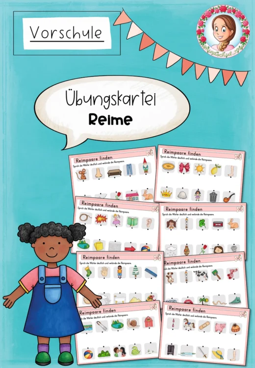 Übungskartei für die Vorschule: Reime Kita
