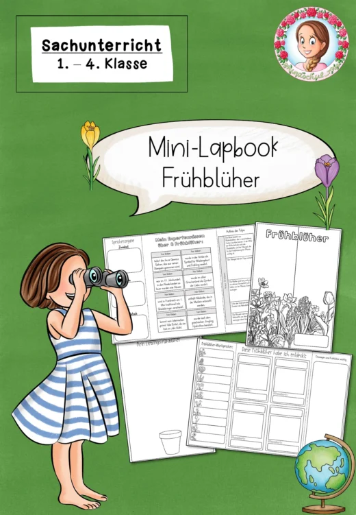 Mini-Lapbook Frühblüher Frühling (Klasse 1 bis 4)