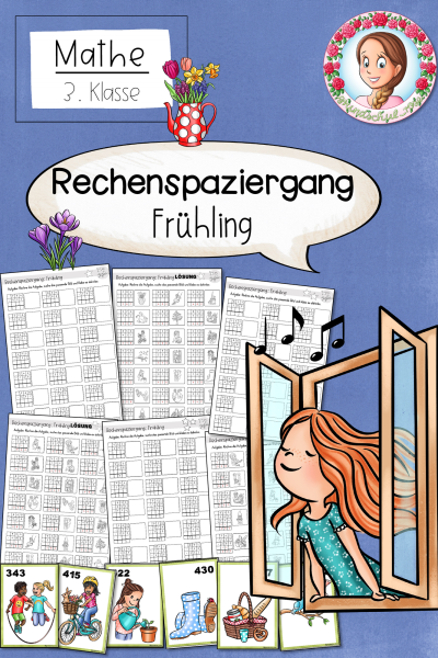 Rechenspaziergang schriftliche Subtraktion Frühling ZR 1000 Klasse 3 (1475108)
