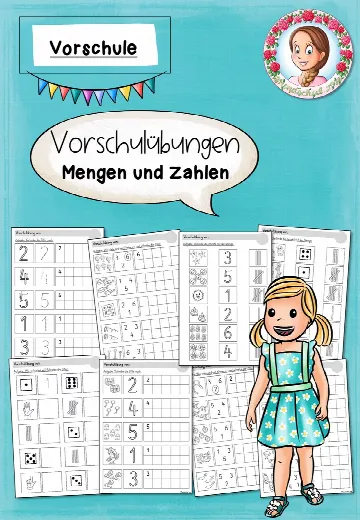 Cover: Zahlen und Mengen Vorschule | Übungen für Kita-Kinder – digitales Unterrichtsmaterial für die Grundschule