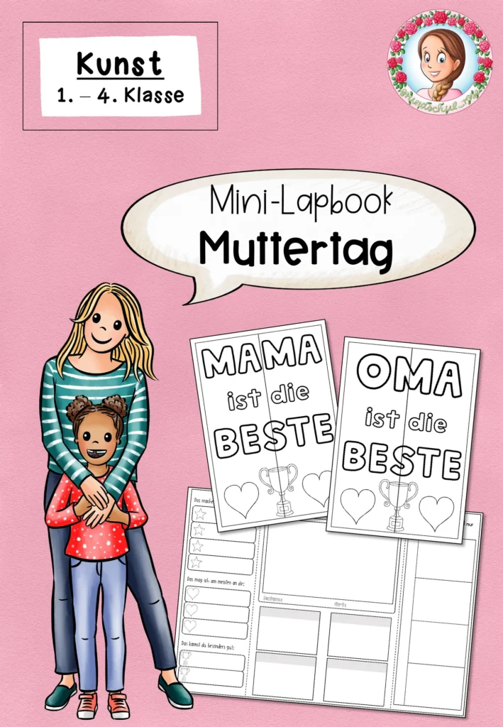 Lapbook Muttertag Kunst Klasse 2 - Cover für Klasse 2