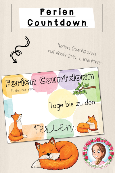 Fuchs-Klasse: Ferien Countdown (Classroommanagement) (1555128)