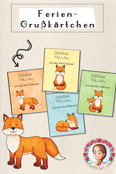Fuchs-Klasse: Feriengrüße / Feriengruß (Classroommanagement) (1555131)
