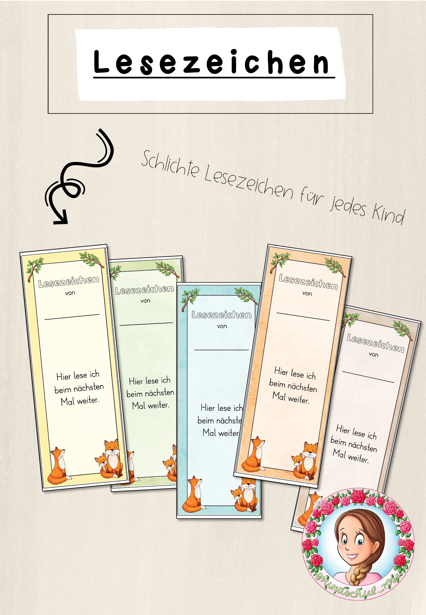 Fuchs-Klasse: Lesezeichen (Classroommanagement)