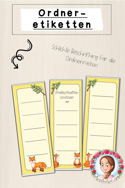 Fuchs-Klasse: Ordnerrücken (Classroommanagement) (1555159)