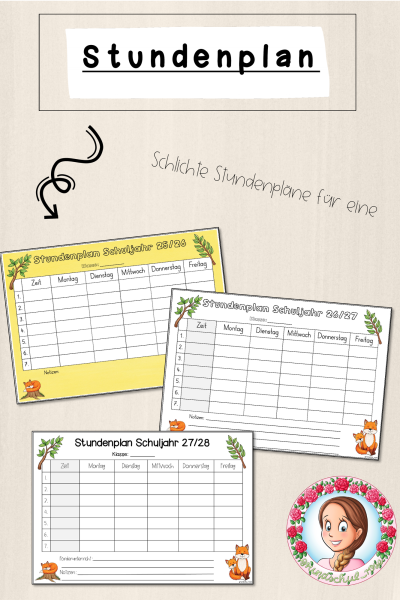 Fuchs-Klasse: Stundenplan (Classroommanagement) (1555172)