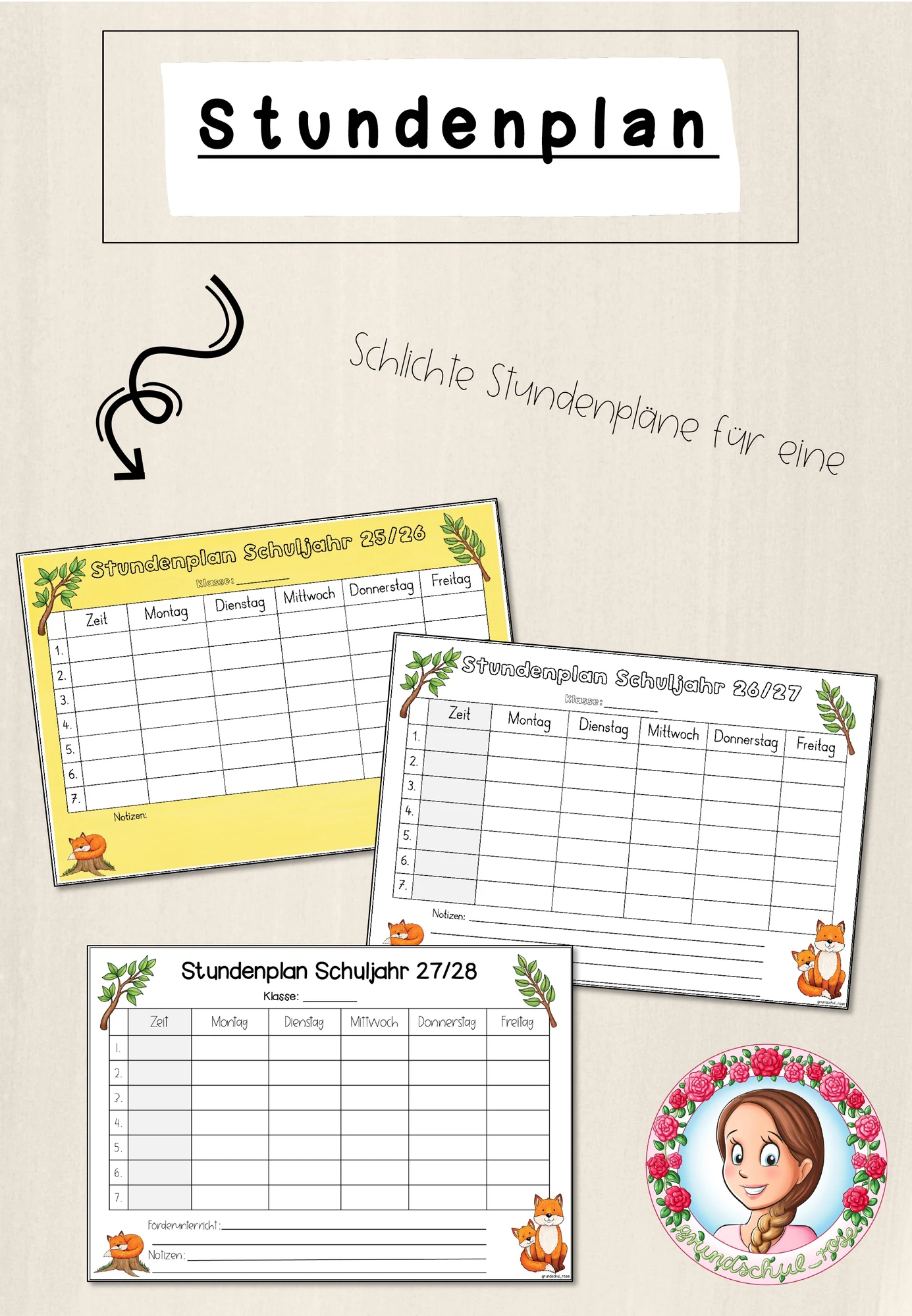 Fuchs-Klasse: Stundenplan (Classroommanagement)