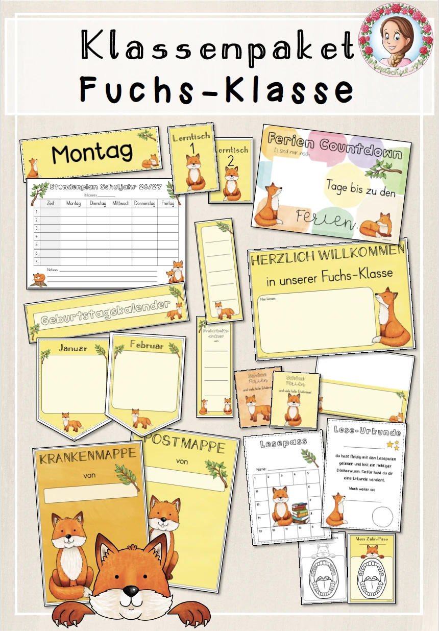 Klassenpaket: Fuchs-Klasse (Classroommanagement)