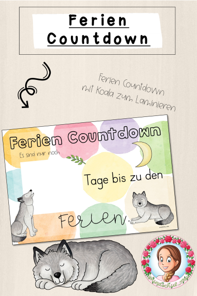 Wolf-Klasse: Ferien Countdown (Classroommanagement) (1557067)