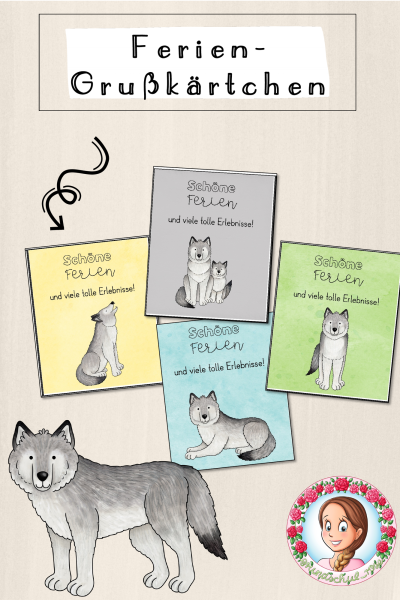 Wolf-Klasse: Feriengrüße / Feriengruß (Classroommanagement) (1557069)