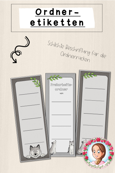 Wolf-Klasse: Ordnerrücken (Classroommanagement) (1557075)