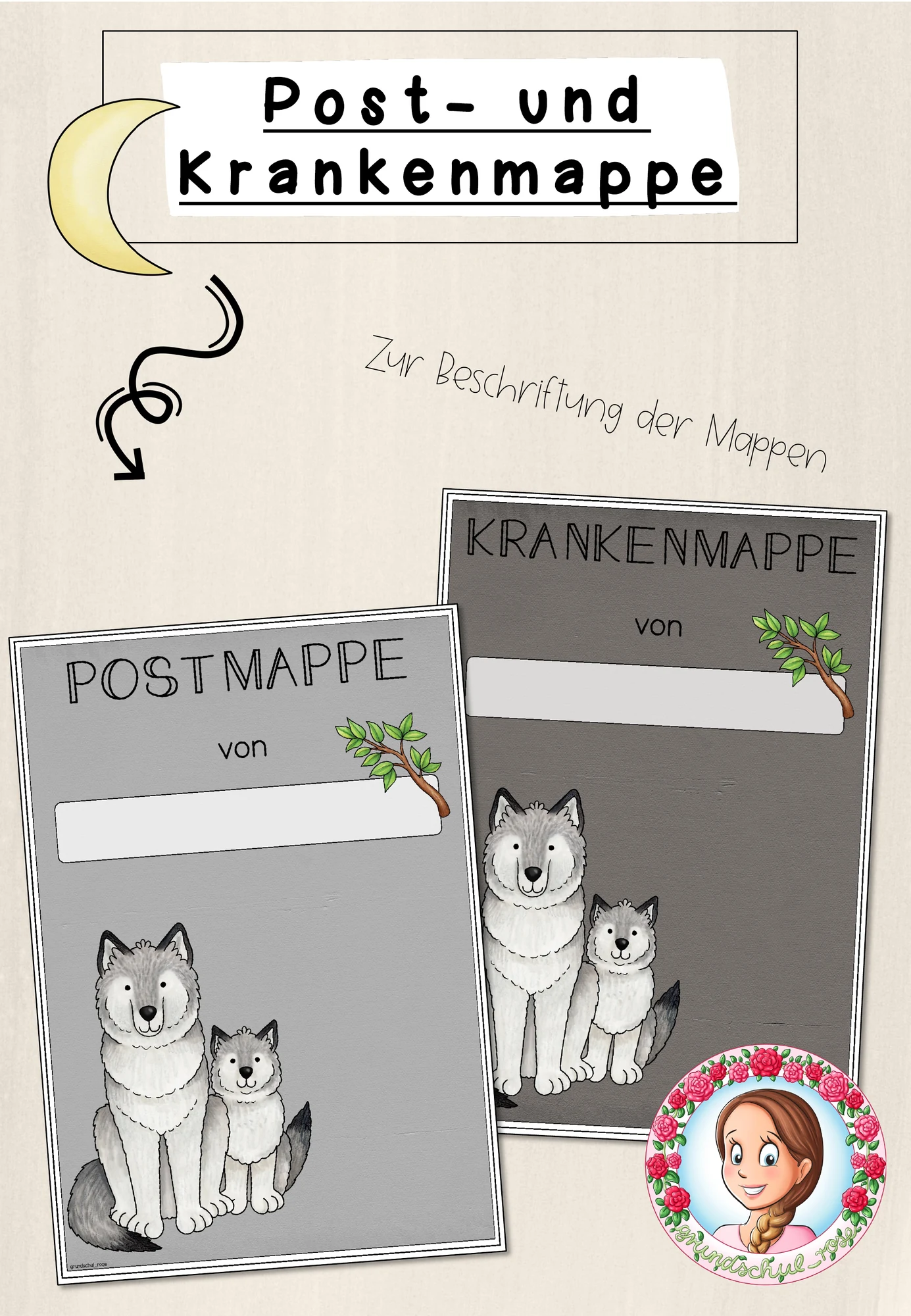Wolf-Klasse: Post- und Krankenmappe (Classroommanagement)