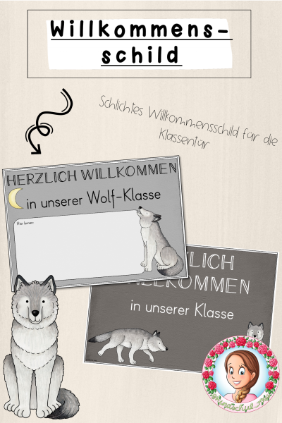 Wolf-Klasse: Willkommensschild (Classroommanagement) (1557080)