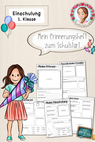 Erinnerungsheft zum Schulstart (Einschulung) (1558405)