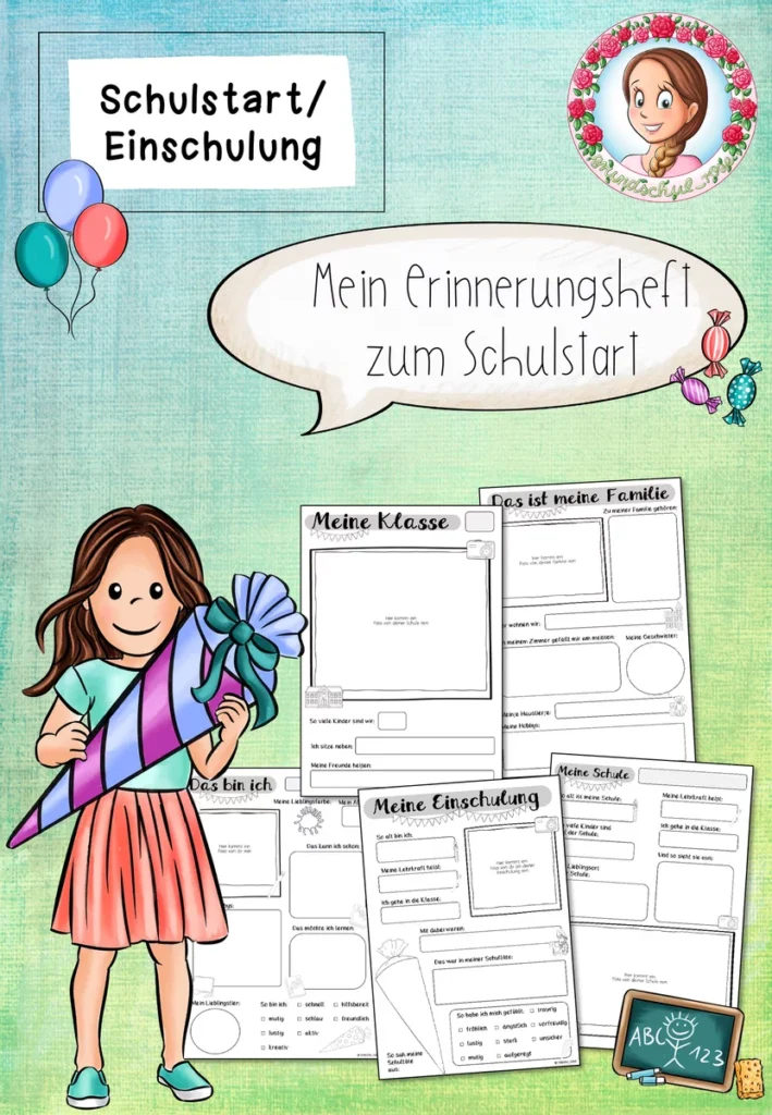 Erinnerungsheft Einschulung: Mein Schulstart in Klasse 1