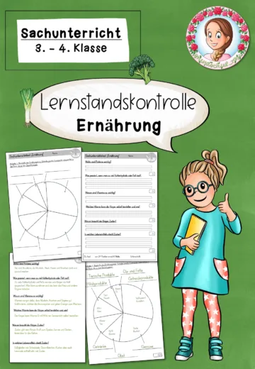 Cover: Lernzielkontrolle Ernährung (3.-4. Klasse) – digitales Unterrichtsmaterial für die Grundschule