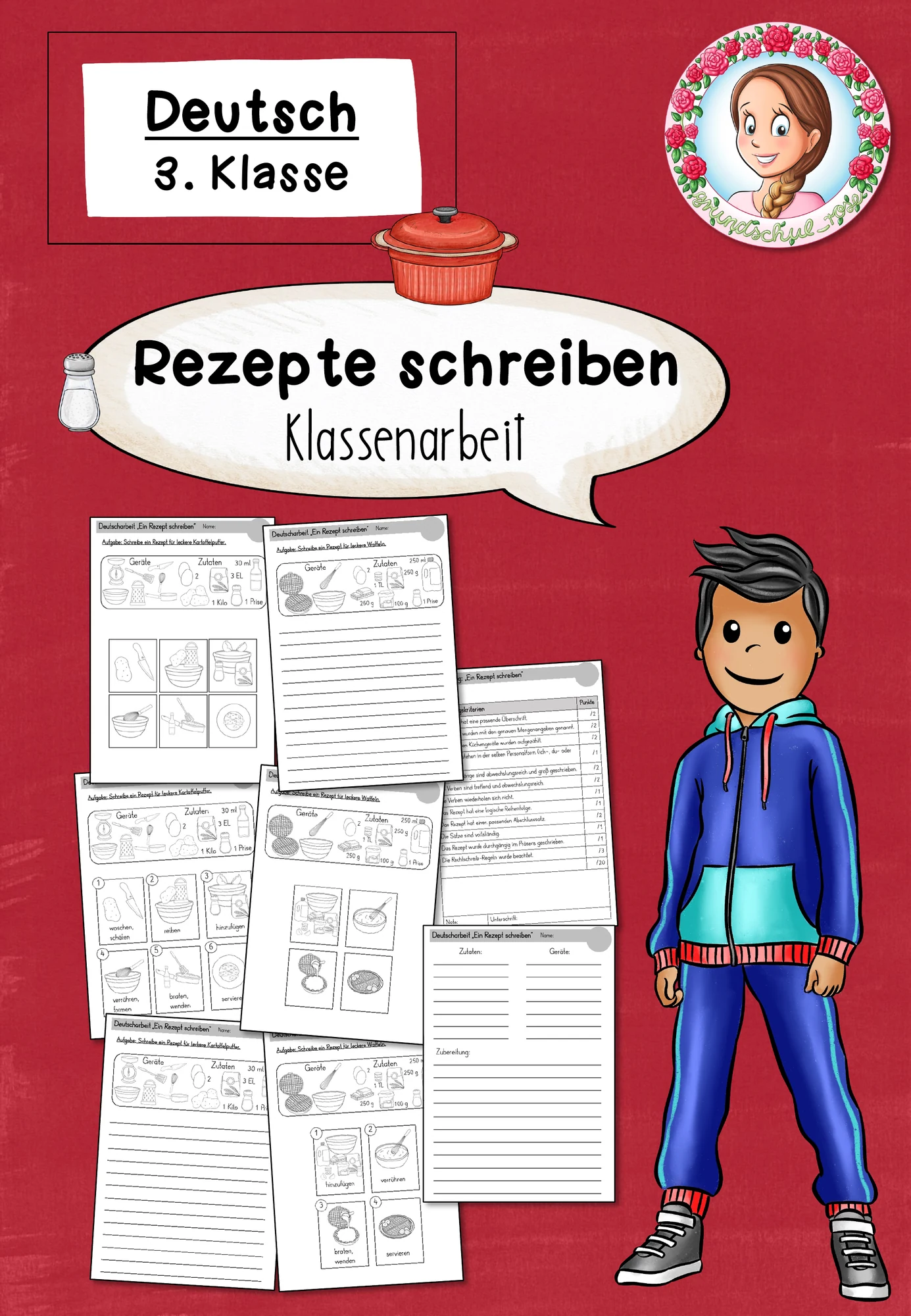 Klassenarbeit Rezepte schreiben Vorgangsbeschreibung Klasse 3