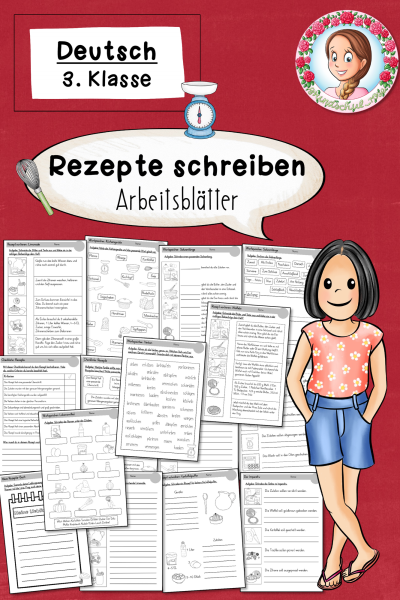 Arbeitsblätter Rezept schreiben Vorgangsbeschreibung (3. Klasse) (1571736)