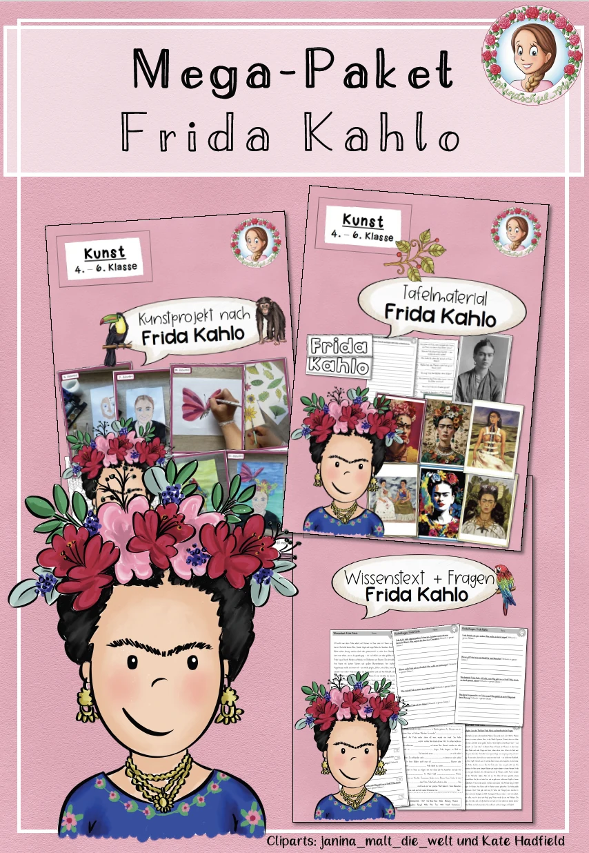 Frida Kahlo Mega-Paket | Kunstunterricht