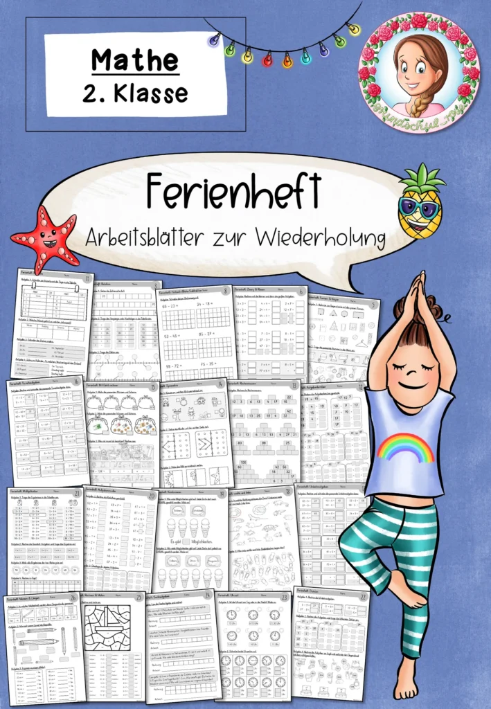 Ferienheft Sommerferien Mathematik Klasse 2 - Cover für Klasse 2