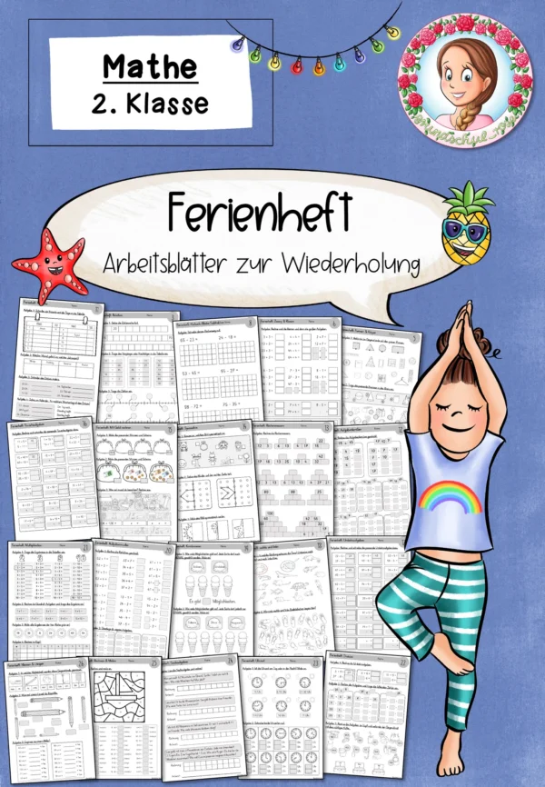 Ferienheft Mathe Klasse 2 | Sommerferien Mathe & Fit in Mathe – Cover für Mathematik, 2. Klasse