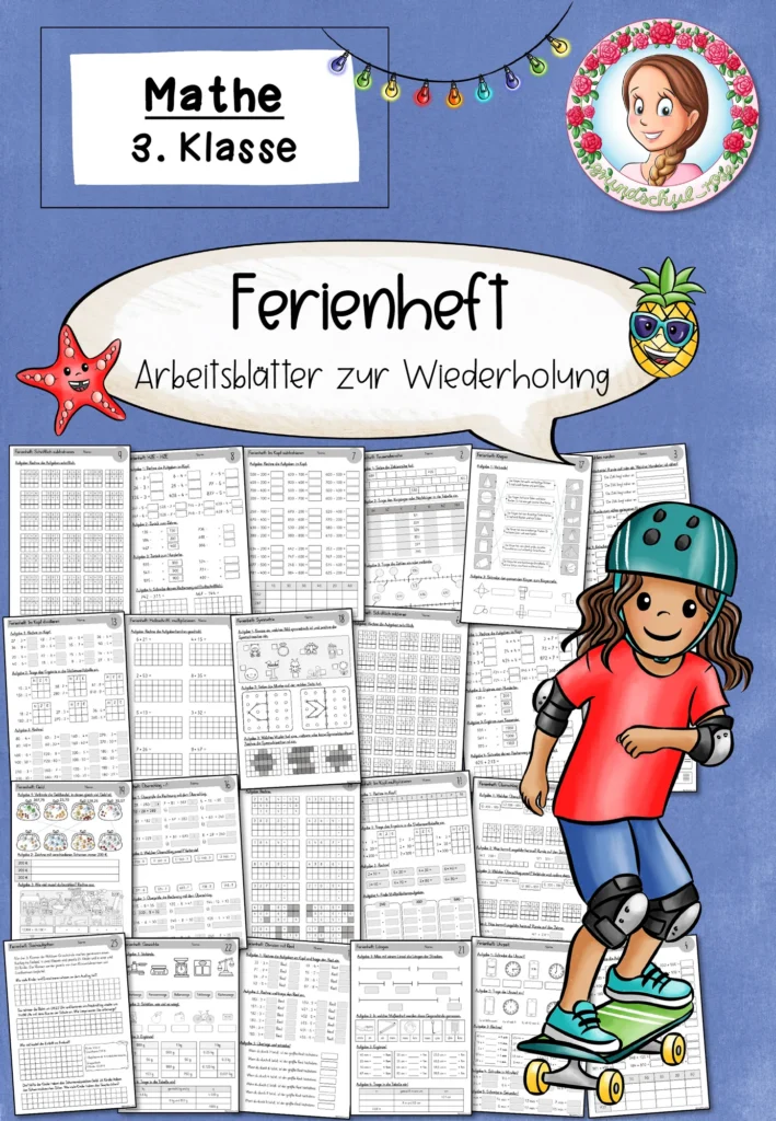 Ferienheft Wiederholung Mathematik Klasse 3 - Cover für Klasse 3