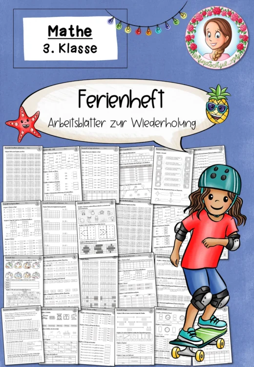 Ferienheft Mathe Klasse 3 | Fit für Klasse 4 Ferienaufgaben