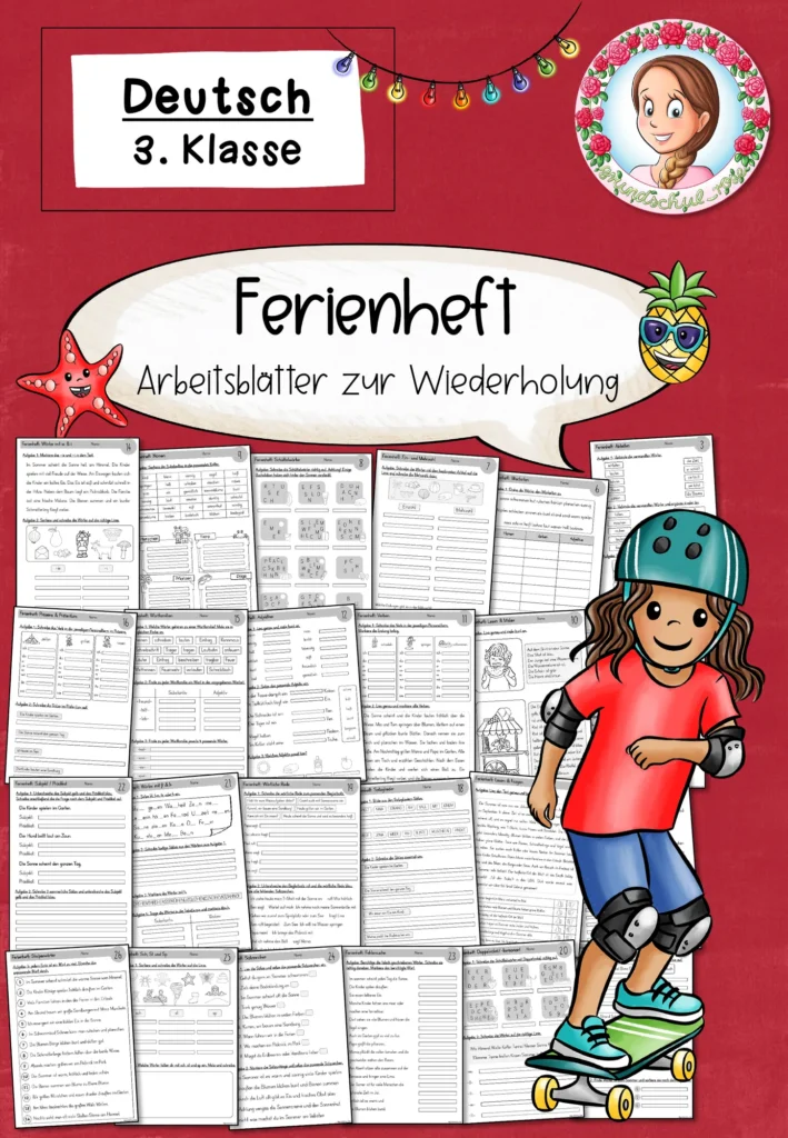 Ferienheft Wiederholung Deutsch Klasse 3 - Cover für Klasse 3