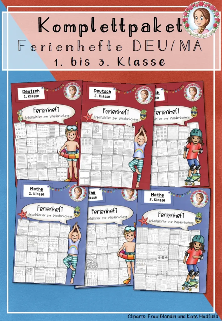 Beitragsbild: Ferienhefte Sommerferien: Wiederholung Klasse 1-3
