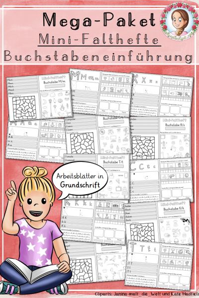 Mega-Paket Mini-Faltheft Buchstabeneinführung Grundschrift (1.Klasse) (1615693)