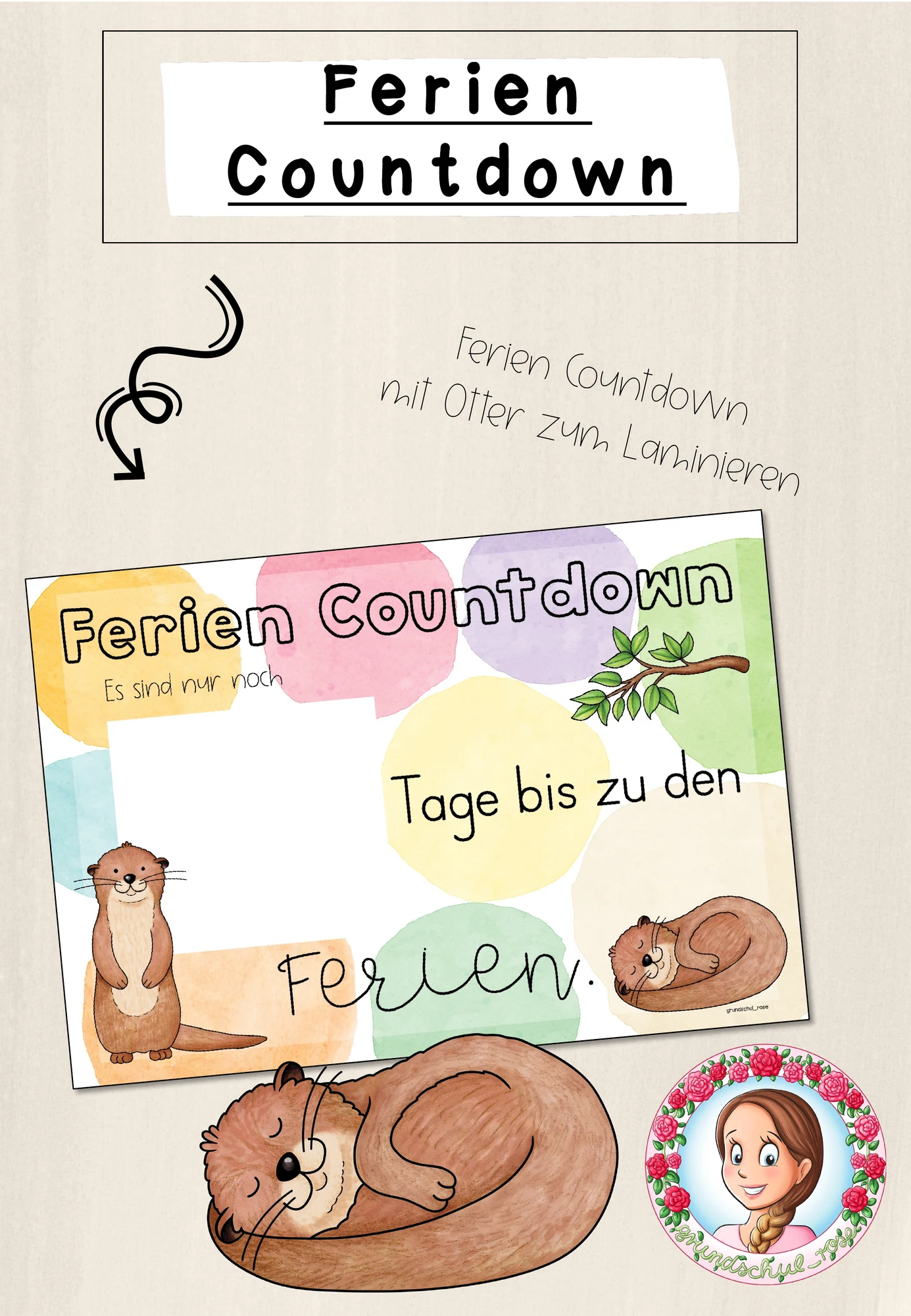 Otter-Klasse: Ferien Countdown (Classroommanagement)