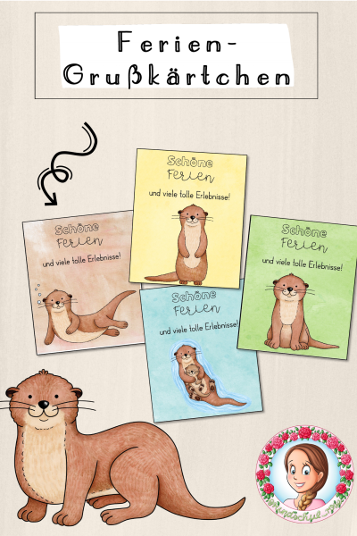 Otter-Klasse: Feriengrüße / Feriengruß (Classroommanagement) (1633217)