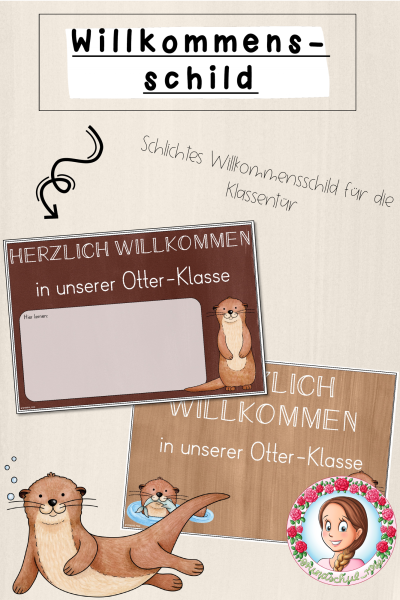 Otter-Klasse: Willkommensschild (Classroommanagement) (1633244)