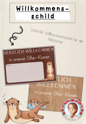 Cover: Otter-Klasse: Willkommensschild (Classroommanagement) – digitales Unterrichtsmaterial für die Grundschule