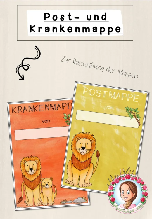 Löwen-Klasse: Post- und Krankenmappe (Classroommanagement)