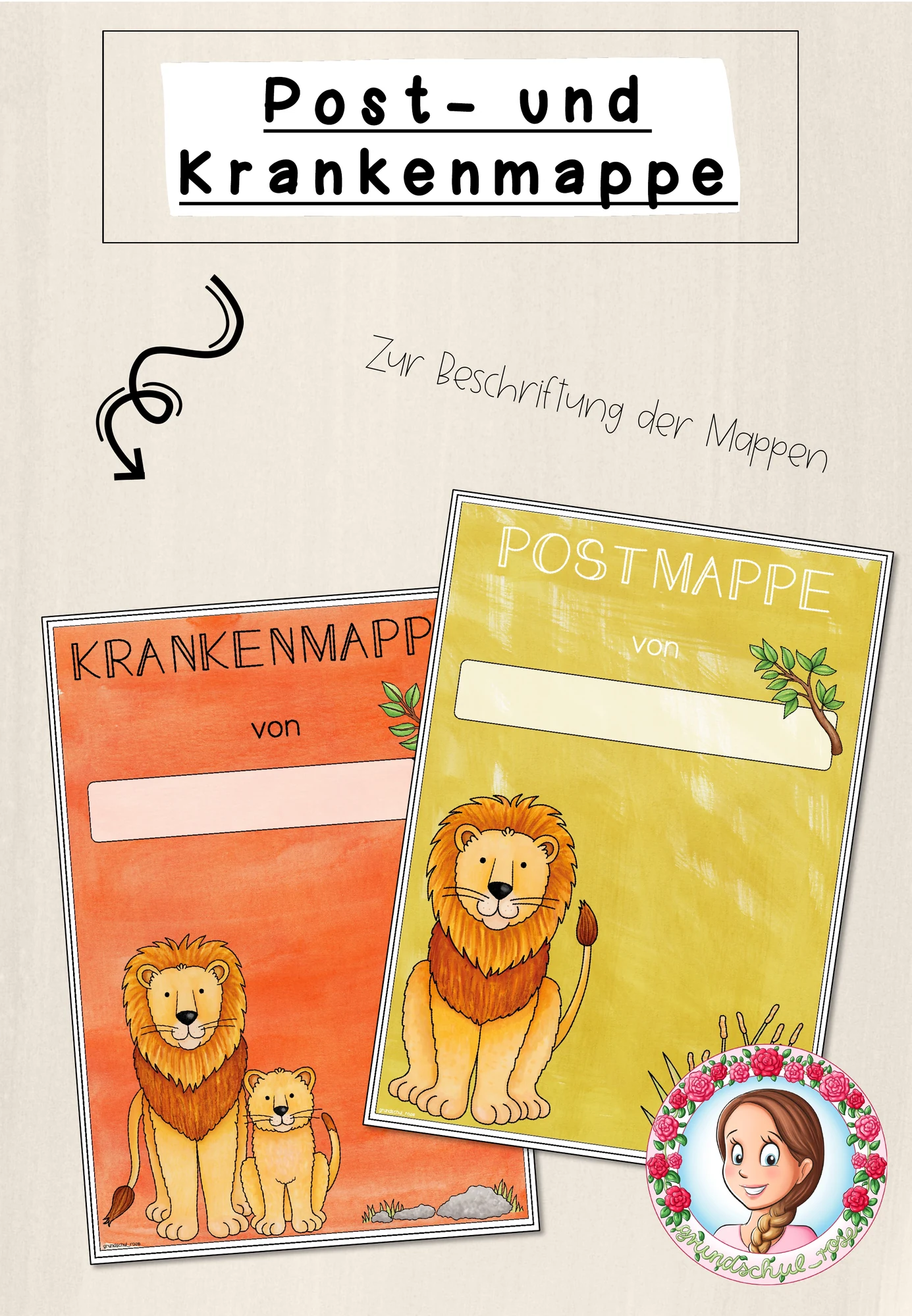 Löwen-Klasse: Post- und Krankenmappe (Classroommanagement)