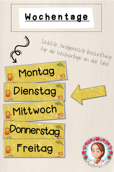 Löwen-Klasse: Wochentage (Classroommanagement) (1659888)