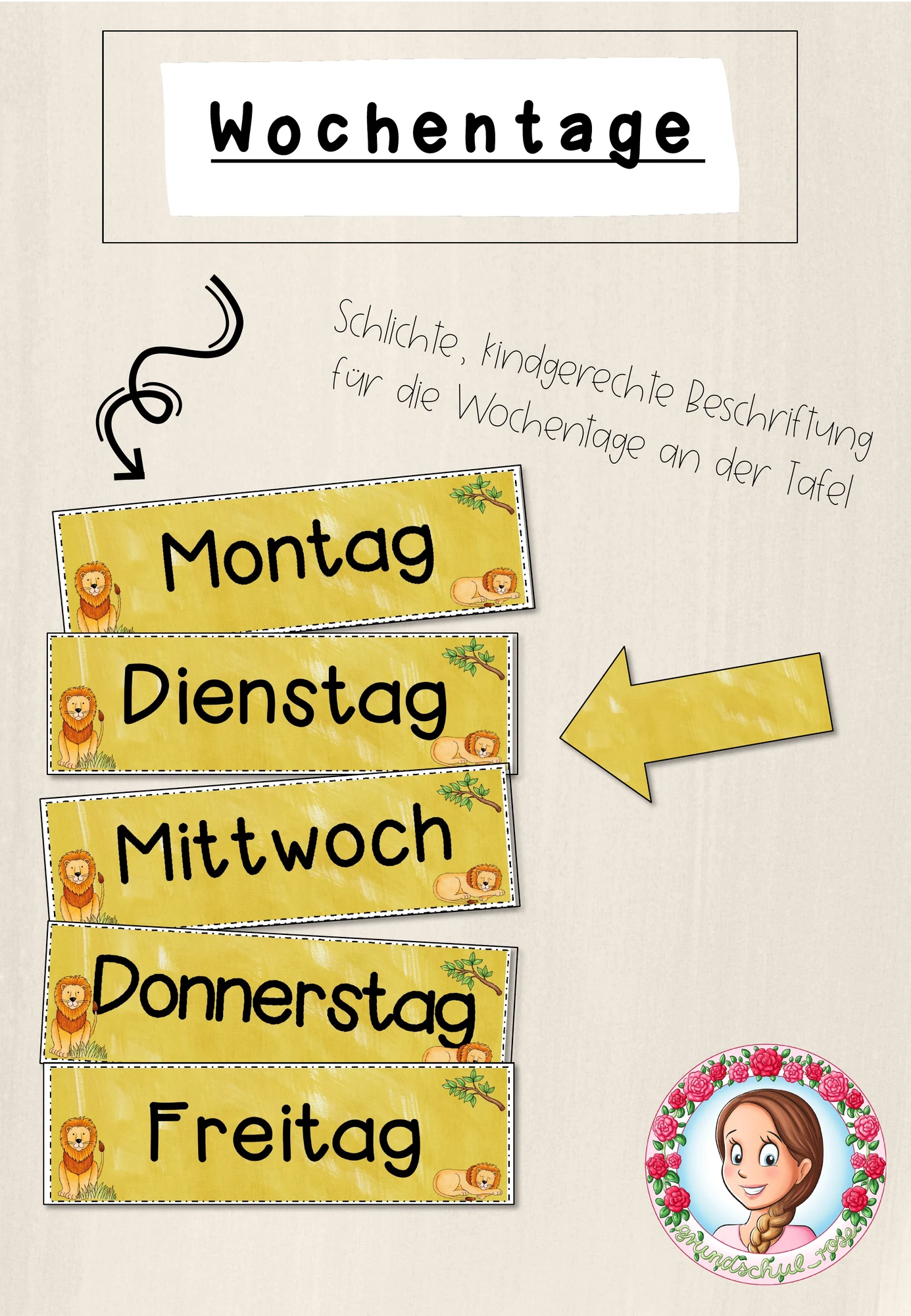 Löwen-Klasse: Wochentage (Classroommanagement)