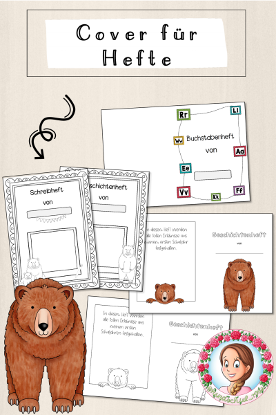 Bären-Klasse: Deckblätter für Hefte (Classroommanagement) (1661268)