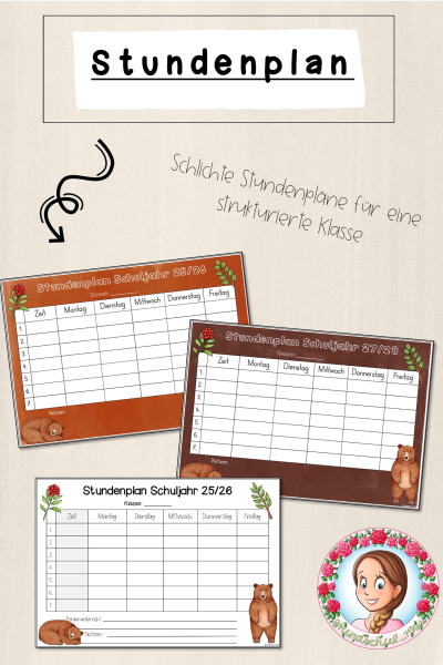 Bären-Klasse: Stundenplan (Classroommanagement) (1661308)
